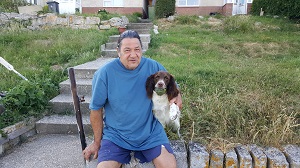 Dave and his dog Pam-Pam